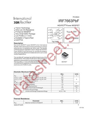 IRF7663TRPBF datasheet  